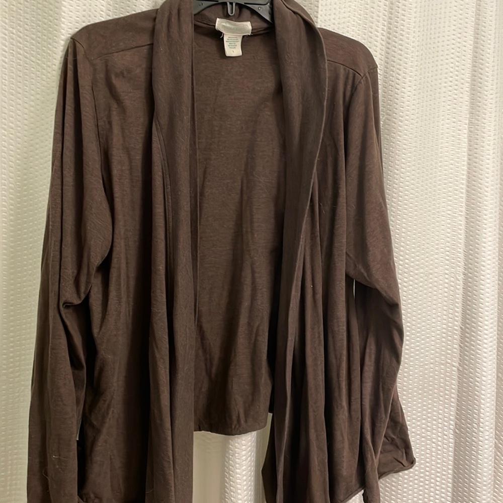 Heather brown cardigan